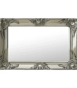 Sale Wandspiegel barok stijl 60x40 cm zilverkleurig Spiegels