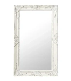 Sale Wandspiegel barok stijl 50x80 cm wit Spiegels