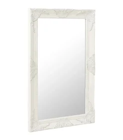 Sale Wandspiegel barok stijl 50x80 cm wit Spiegels