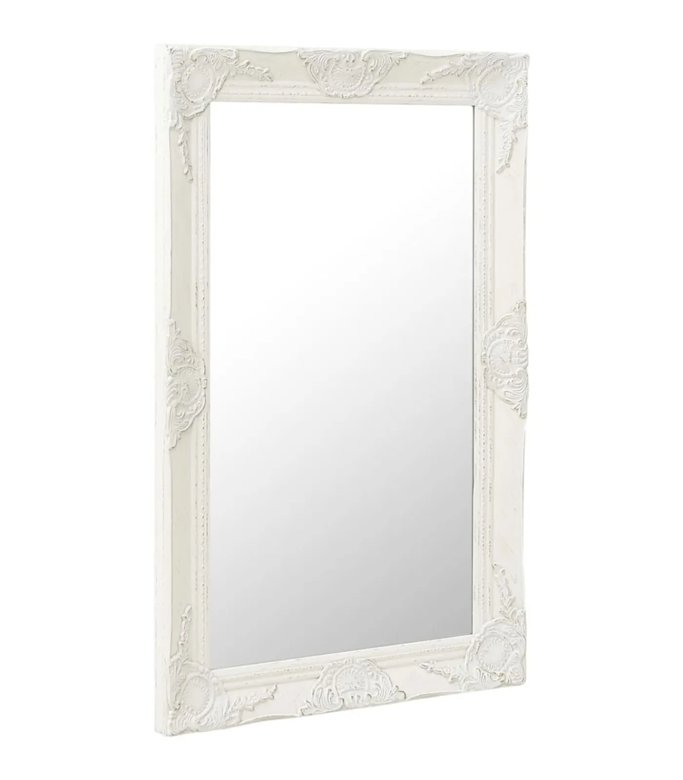 Sale Wandspiegel barok stijl 50x80 cm wit Spiegels