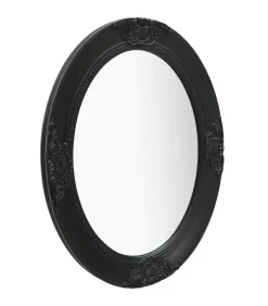 Outlet Wandspiegel barok stijl 50x70 cm zwart Spiegels