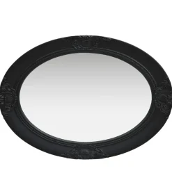 Outlet Wandspiegel barok stijl 50x70 cm zwart Spiegels