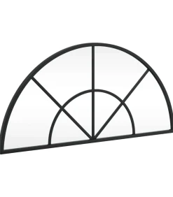 Sale Wandspiegel boog 60x30 cm ijzer zwart Spiegels