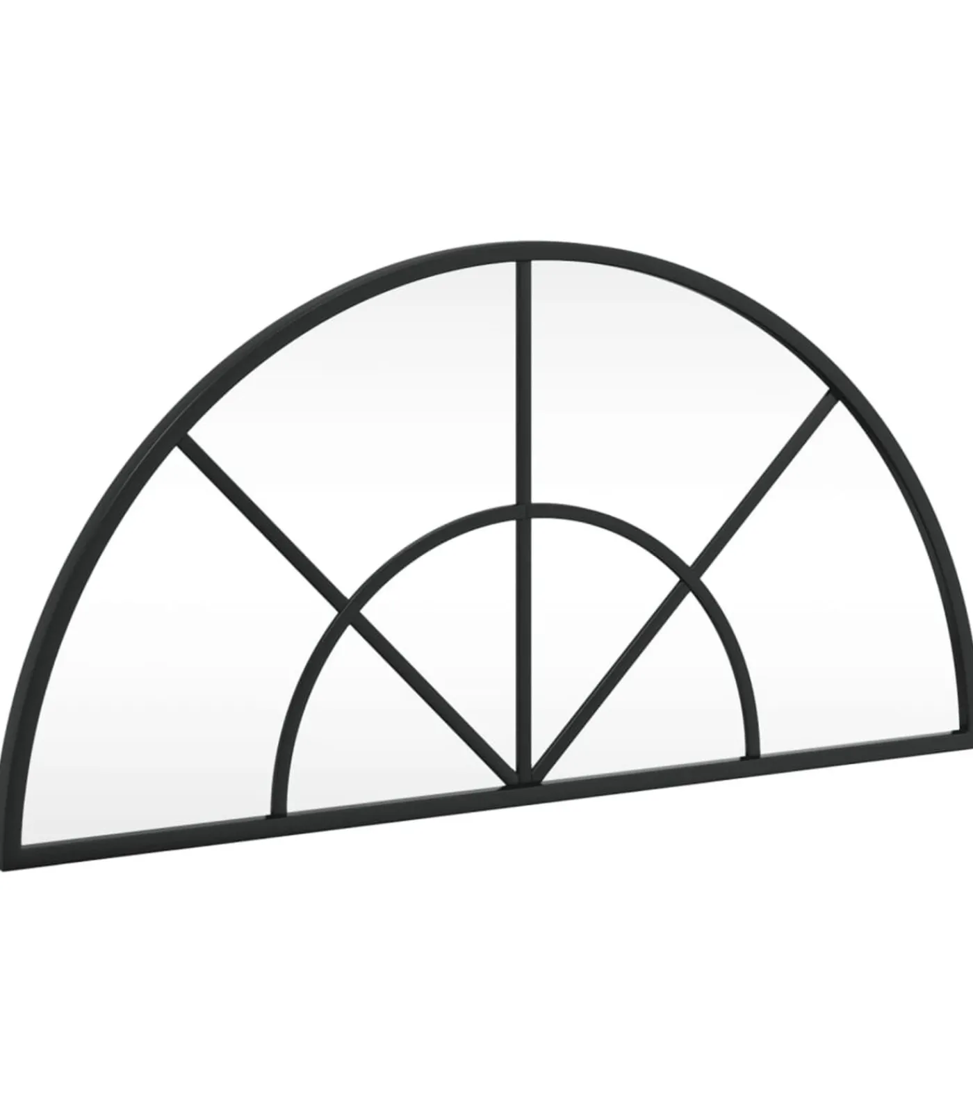 Sale Wandspiegel boog 60x30 cm ijzer zwart Spiegels