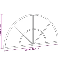 Sale Wandspiegel boog 60x30 cm ijzer zwart Spiegels