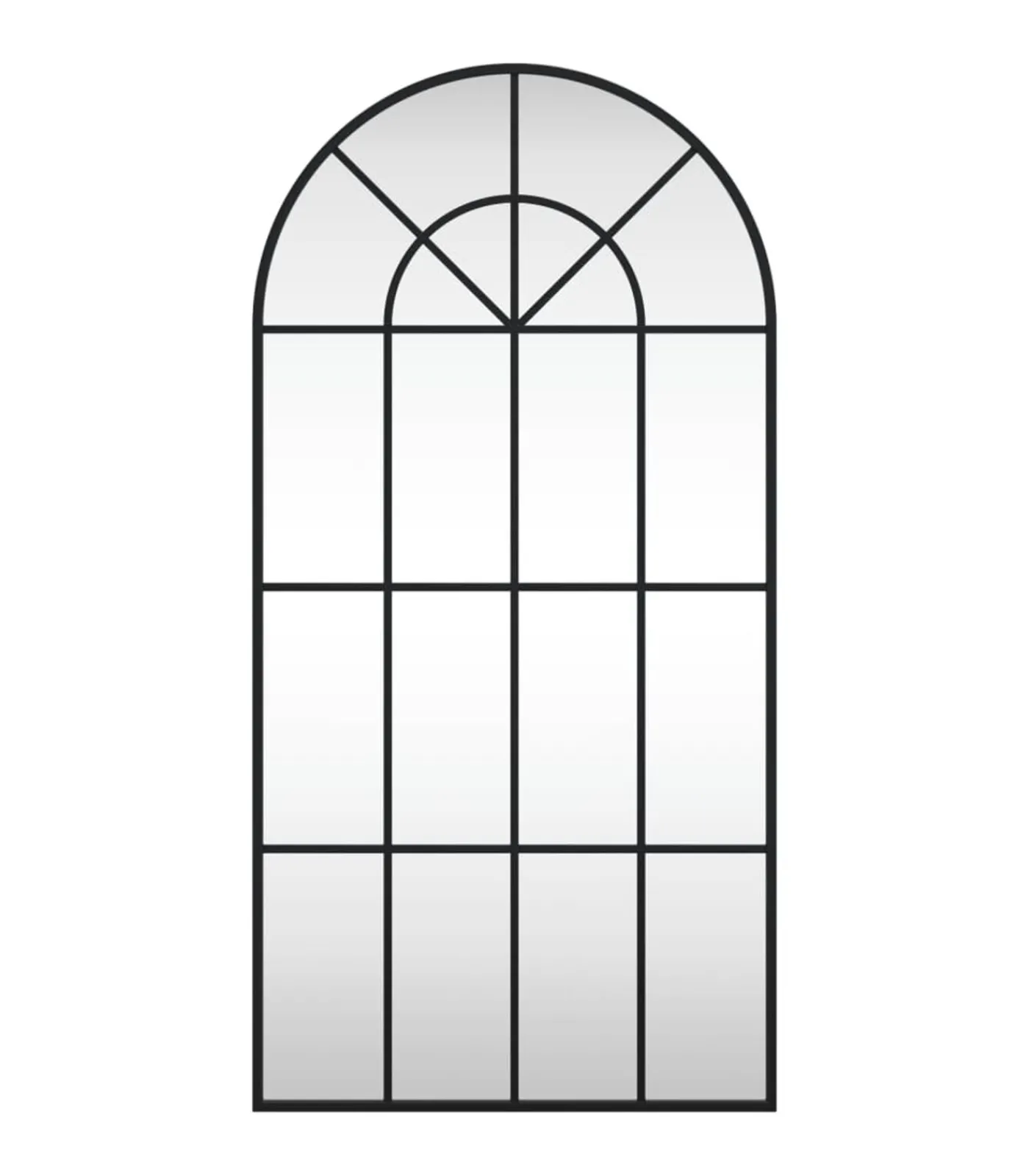 Hot Wandspiegel boog 50x100 cm ijzer zwart Spiegels