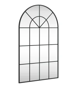 Best Wandspiegel boog 60x100 cm ijzer zwart Spiegels