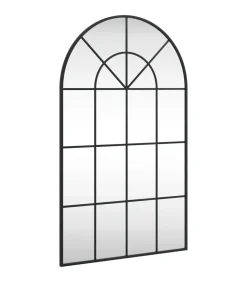 Best Wandspiegel boog 60x100 cm ijzer zwart Spiegels