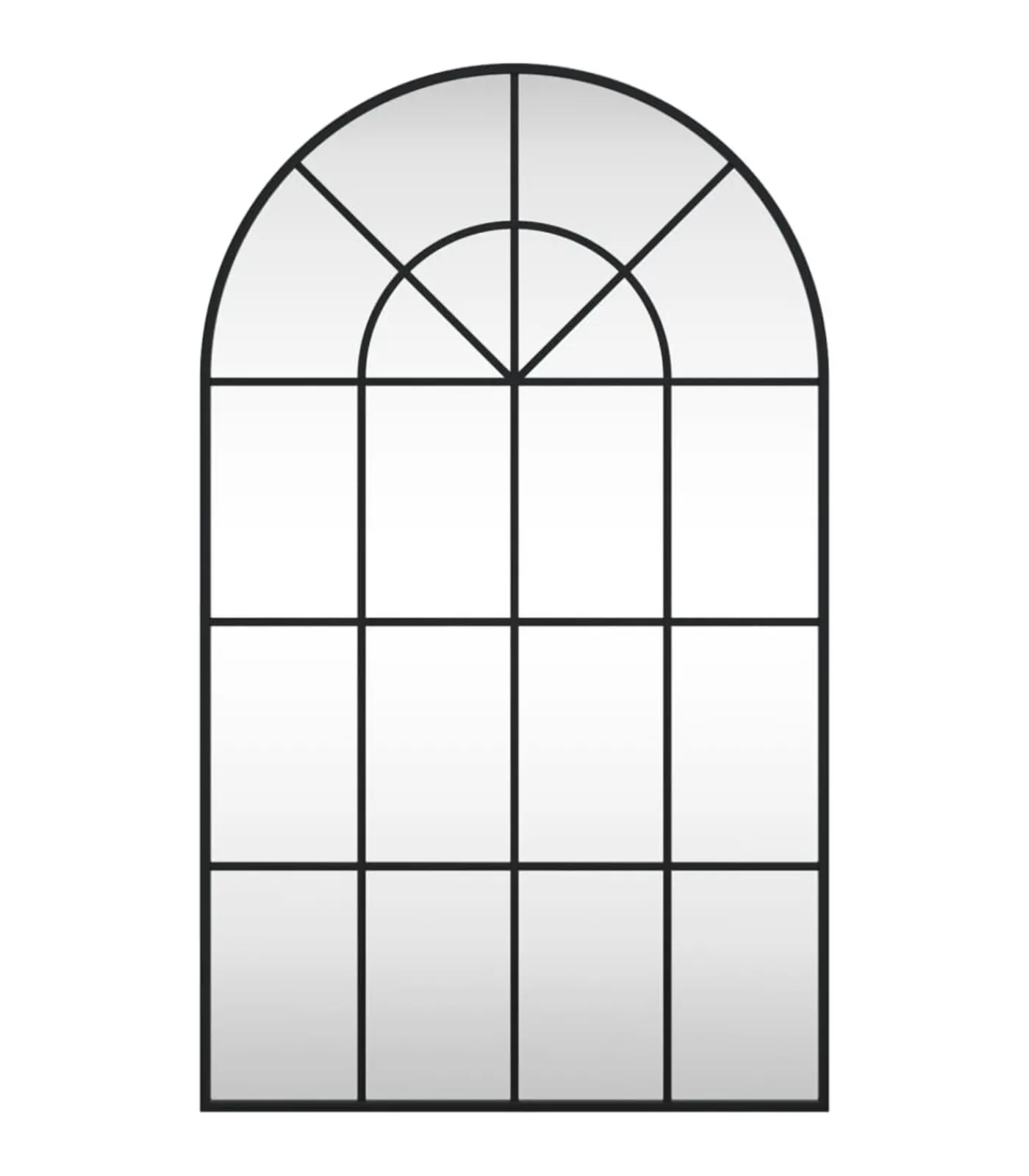 Best Wandspiegel boog 60x100 cm ijzer zwart Spiegels