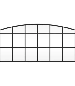 Outlet Wandspiegel boog 80x40 cm ijzer zwart Spiegels