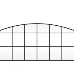 Online Wandspiegel boog 100x50 cm ijzer zwart Spiegels