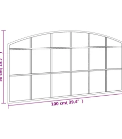 Online Wandspiegel boog 100x50 cm ijzer zwart Spiegels