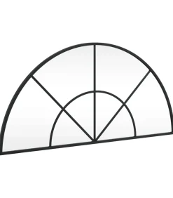 Sale Wandspiegel boog 80x40 cm ijzer zwart Spiegels