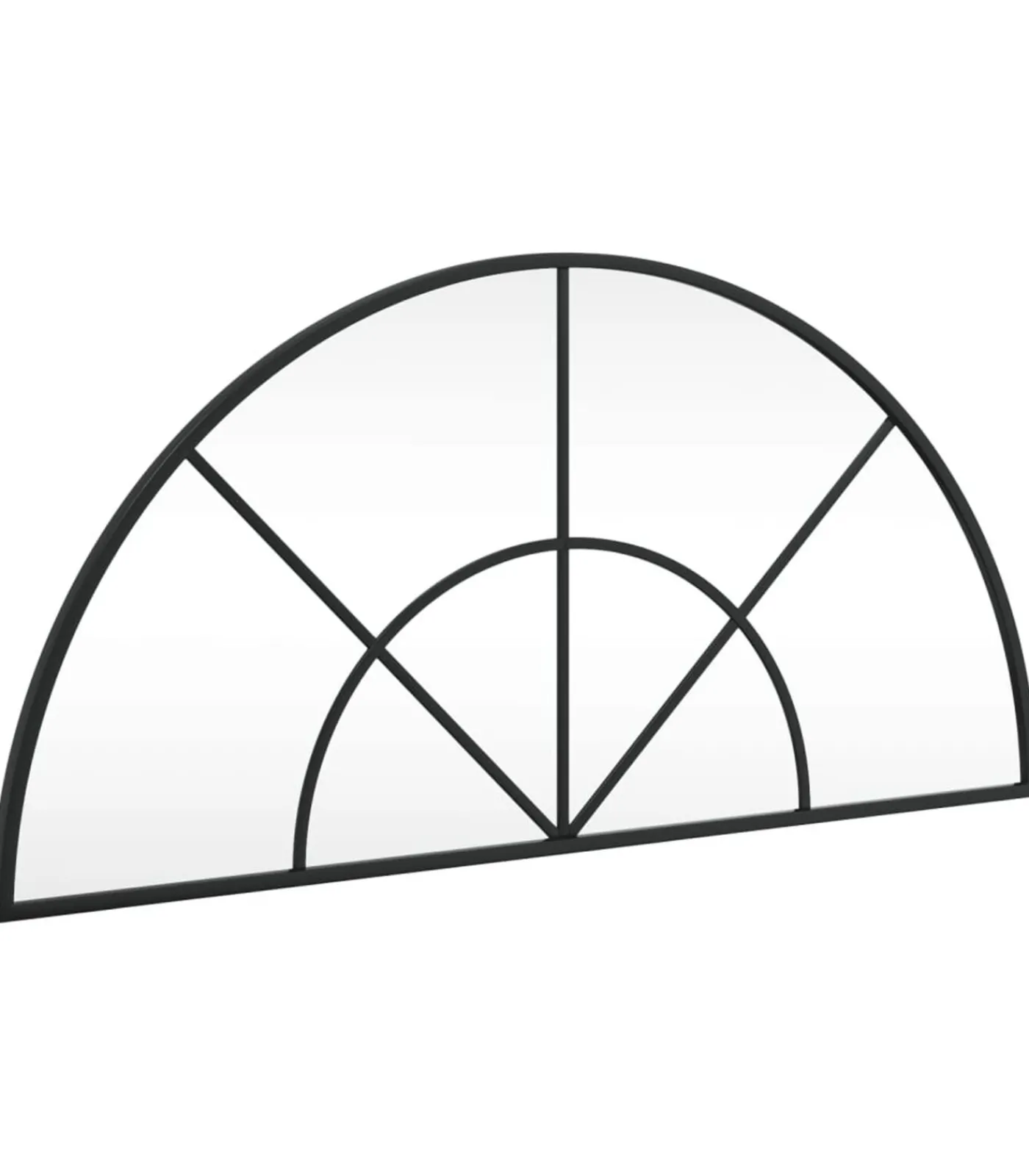 Sale Wandspiegel boog 80x40 cm ijzer zwart Spiegels