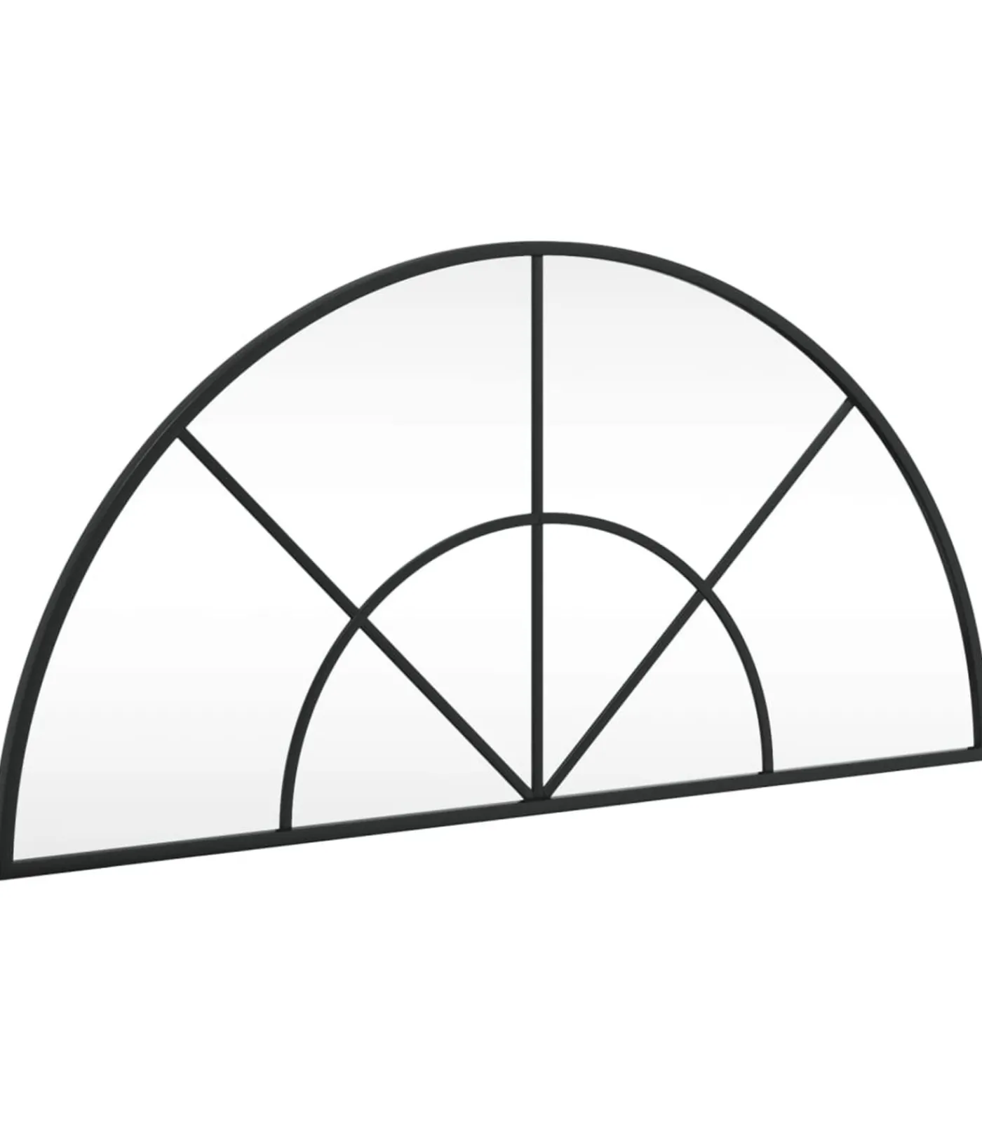 Sale Wandspiegel boog 80x40 cm ijzer zwart Spiegels