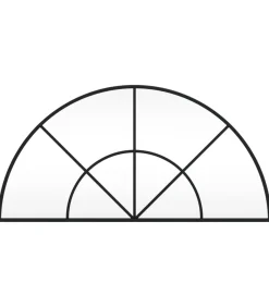 Sale Wandspiegel boog 80x40 cm ijzer zwart Spiegels