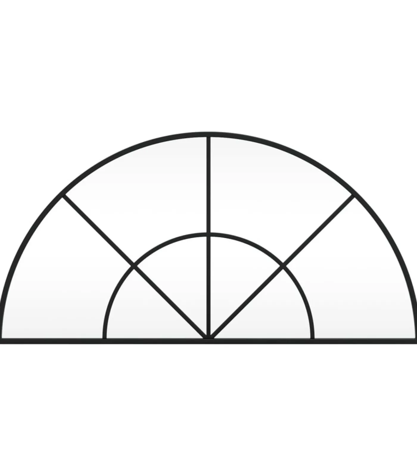 Sale Wandspiegel boog 80x40 cm ijzer zwart Spiegels