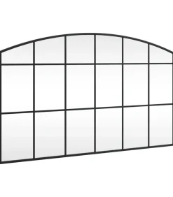 Clearance Wandspiegel boog 100x60 cm ijzer zwart Spiegels