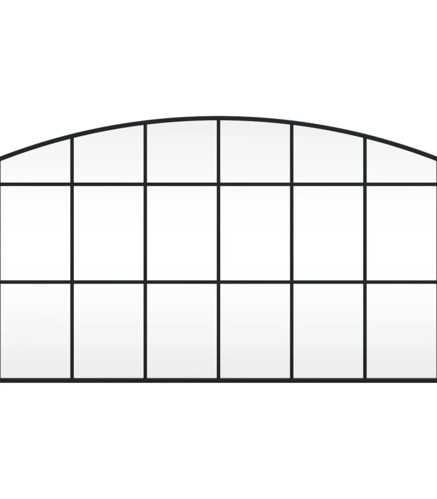 Clearance Wandspiegel boog 100x60 cm ijzer zwart Spiegels