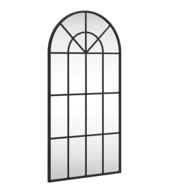 Discount Wandspiegel boog 40x80 cm ijzer zwart Spiegels