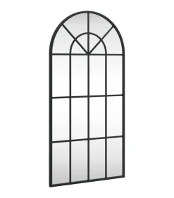 Discount Wandspiegel boog 40x80 cm ijzer zwart Spiegels