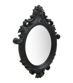 Outlet Wandspiegel kasteel stijl 56x76 cm zwart Spiegels