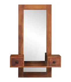 Wandspiegel met lades 60x33x90 cm massief acaciahout Spiegels