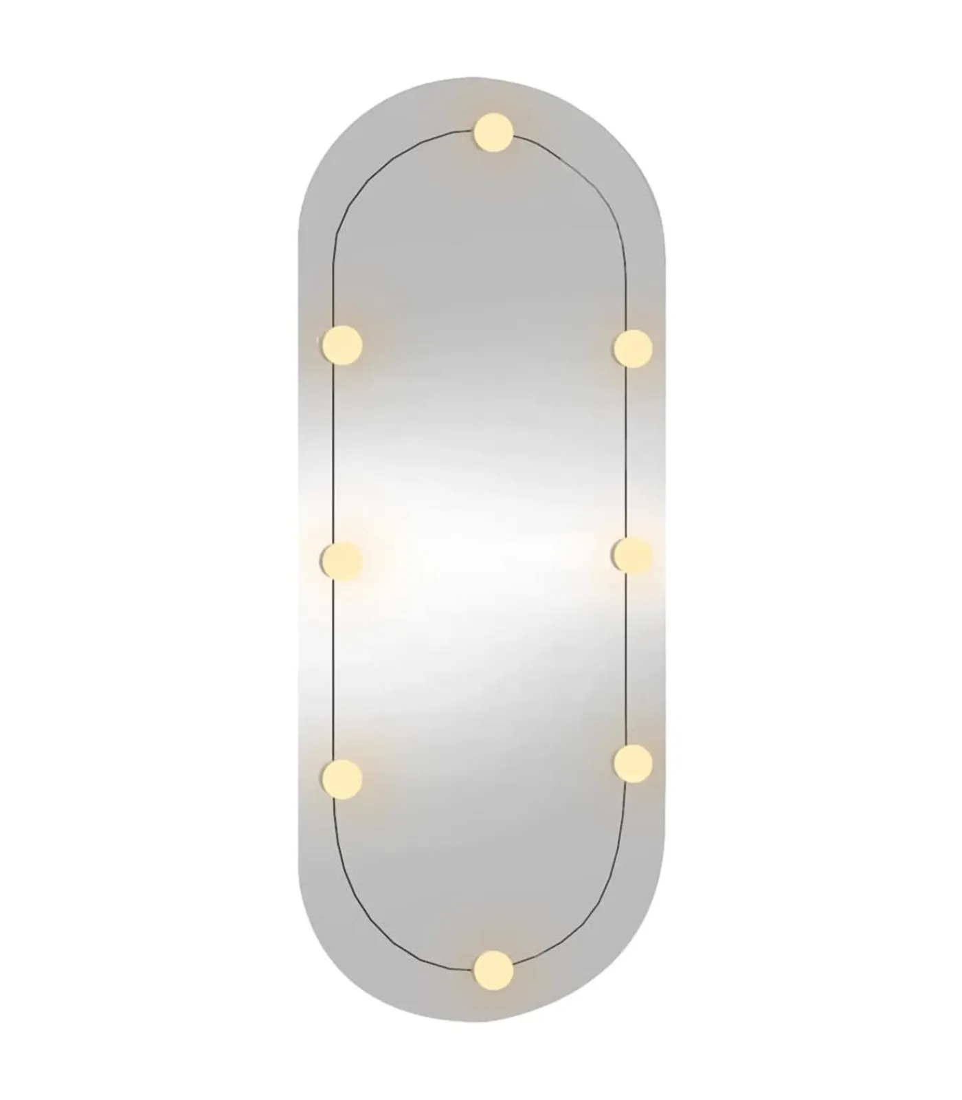 Sale Wandspiegel met LED's ovaal 25x60 cm glas Spiegels