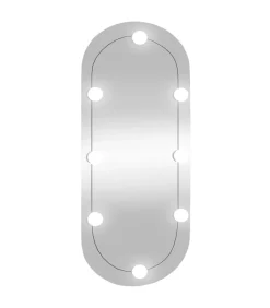 New Wandspiegel met LED's ovaal 35x80 cm glas Spiegels