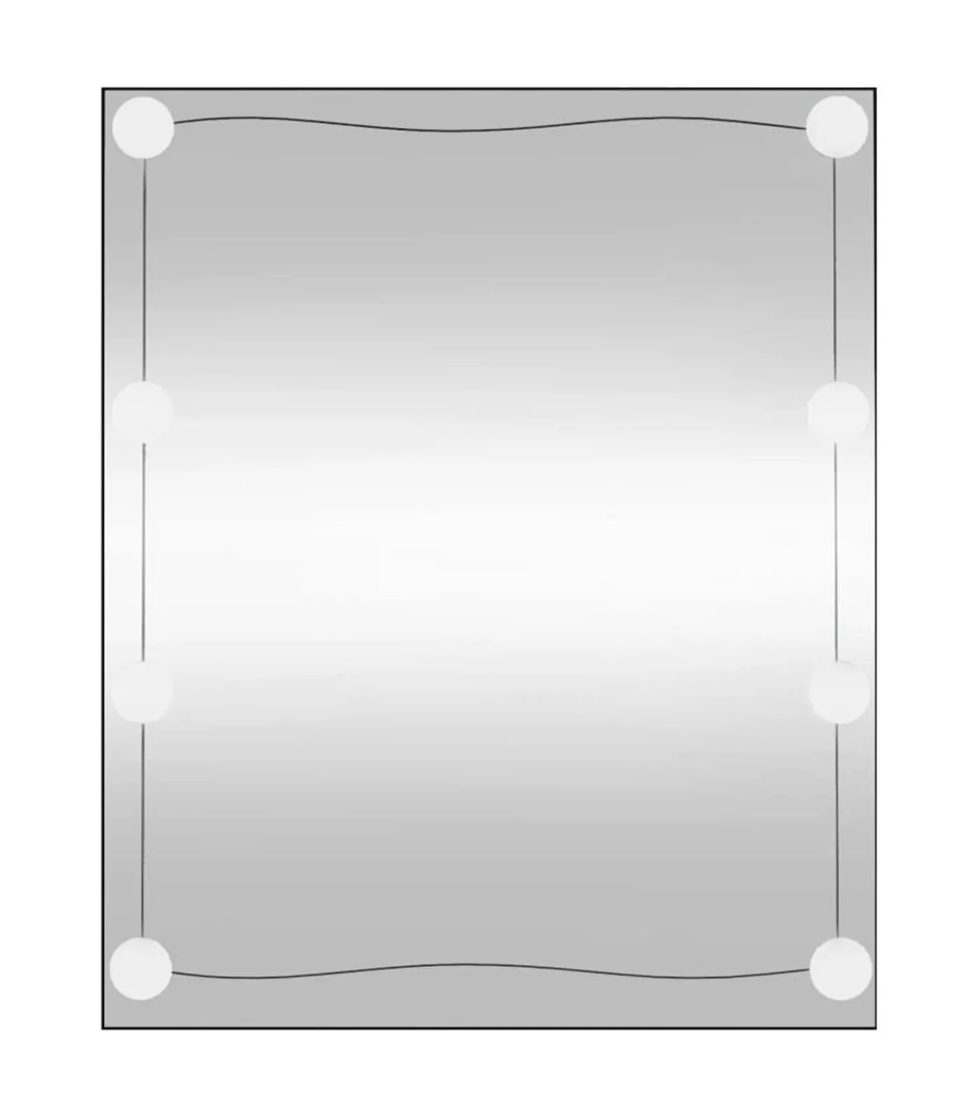 Sale Wandspiegel met LED's rechthoekig 50x60 cm glas Spiegels