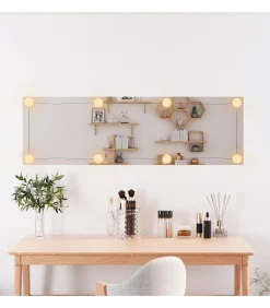 Discount Wandspiegel met LED's rechthoekig 30x100 cm glas Spiegels