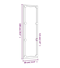 Discount Wandspiegel met LED's rechthoekig 30x100 cm glas Spiegels