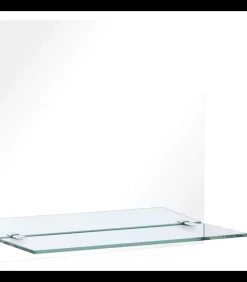 Discount Wandspiegel met schap 40x40 cm gehard glas Spiegels