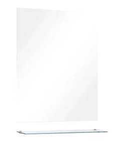Clearance Wandspiegel met schap 50x60 cm gehard glas Spiegels