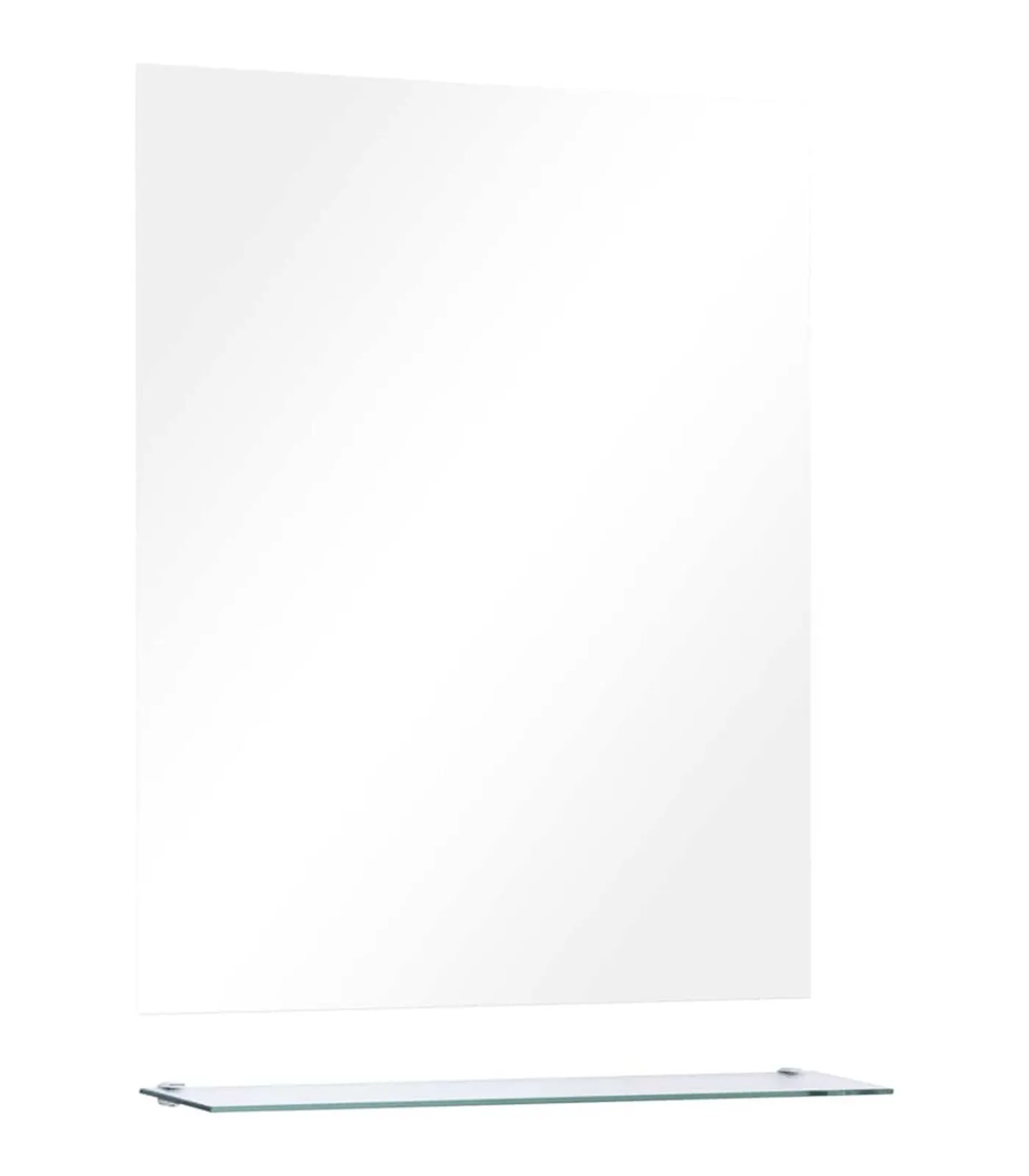 Clearance Wandspiegel met schap 50x60 cm gehard glas Spiegels