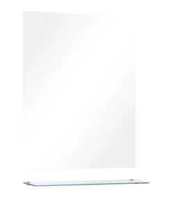 Clearance Wandspiegel met schap 50x60 cm gehard glas Spiegels