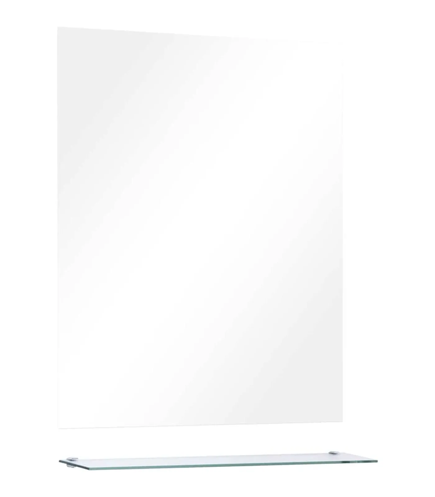 Clearance Wandspiegel met schap 50x60 cm gehard glas Spiegels