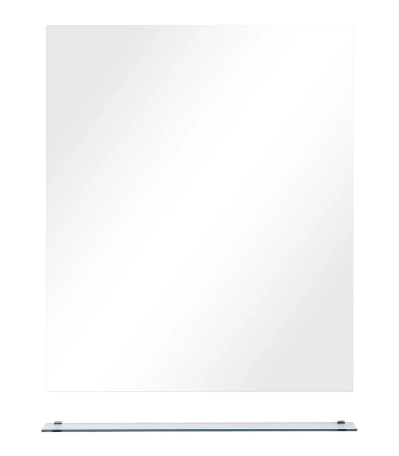 Clearance Wandspiegel met schap 50x60 cm gehard glas Spiegels