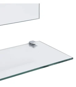 Clearance Wandspiegel met schap 50x60 cm gehard glas Spiegels