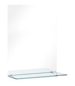 Outlet Wandspiegel met schap 30x50 cm gehard glas Spiegels