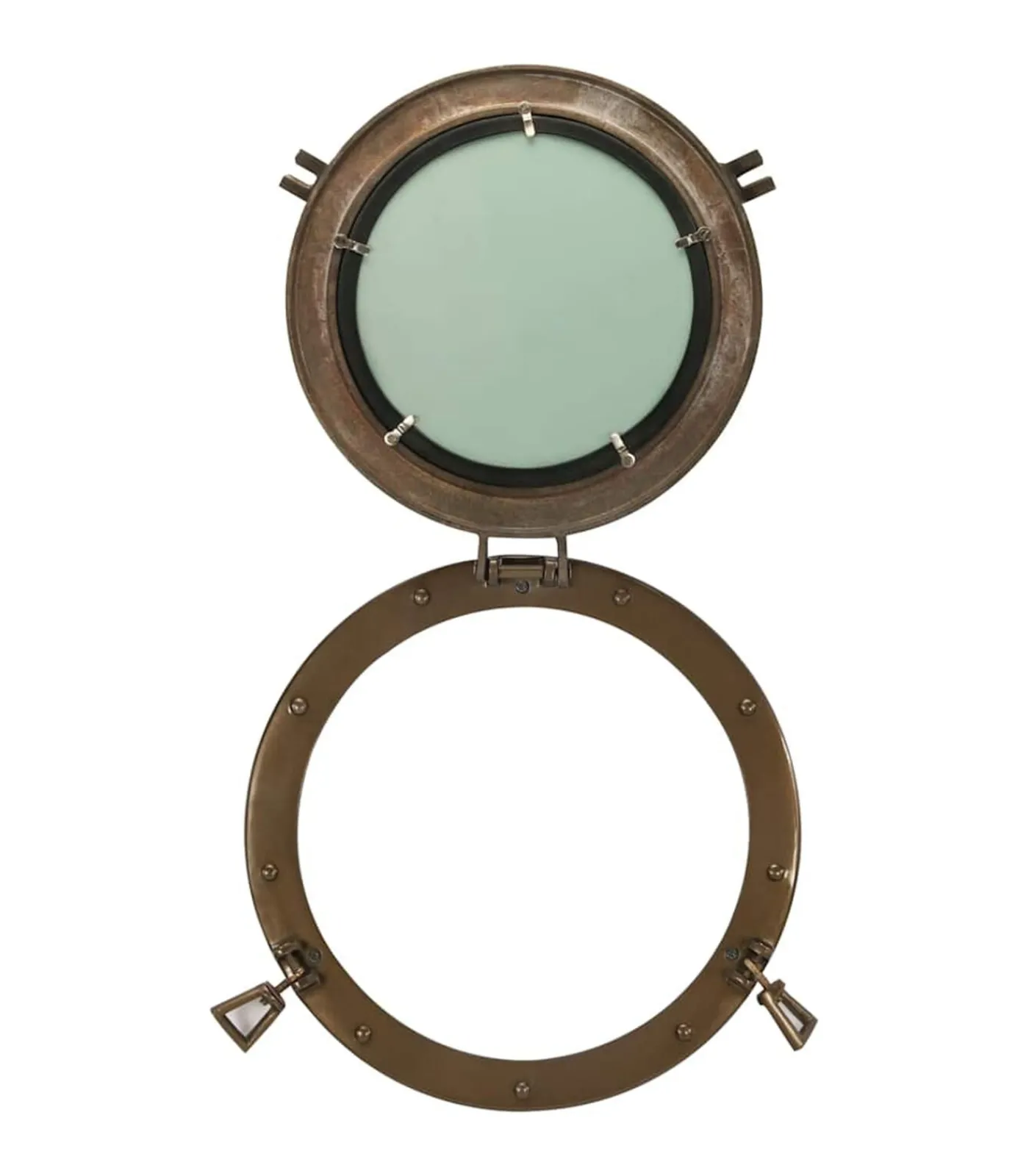 Hot Wandspiegel patrijspoort Ø38 cmaluminium en glas Spiegels