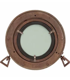 Outlet Wandspiegel patrijspoort Ø23 cmaluminium en glas Spiegels