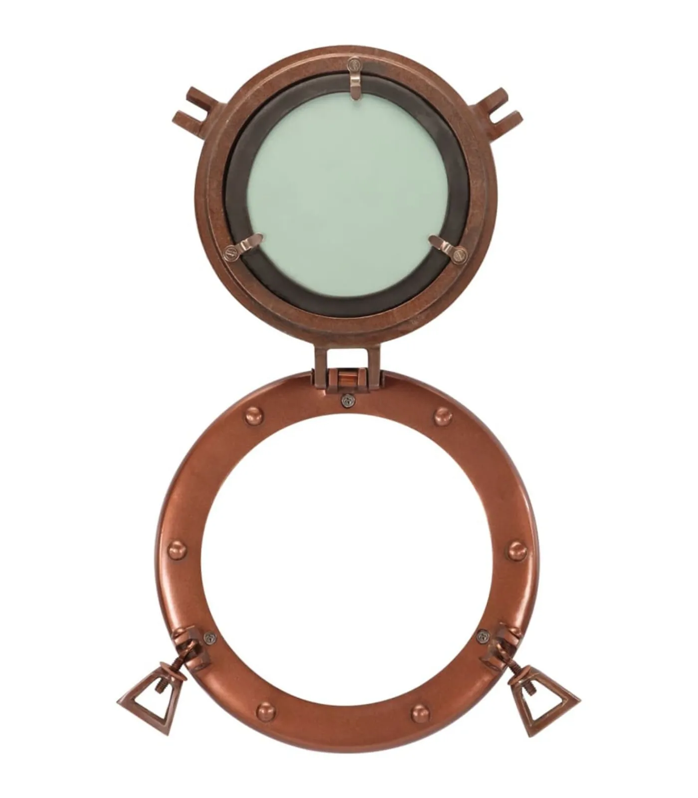 Outlet Wandspiegel patrijspoort Ø23 cmaluminium en glas Spiegels