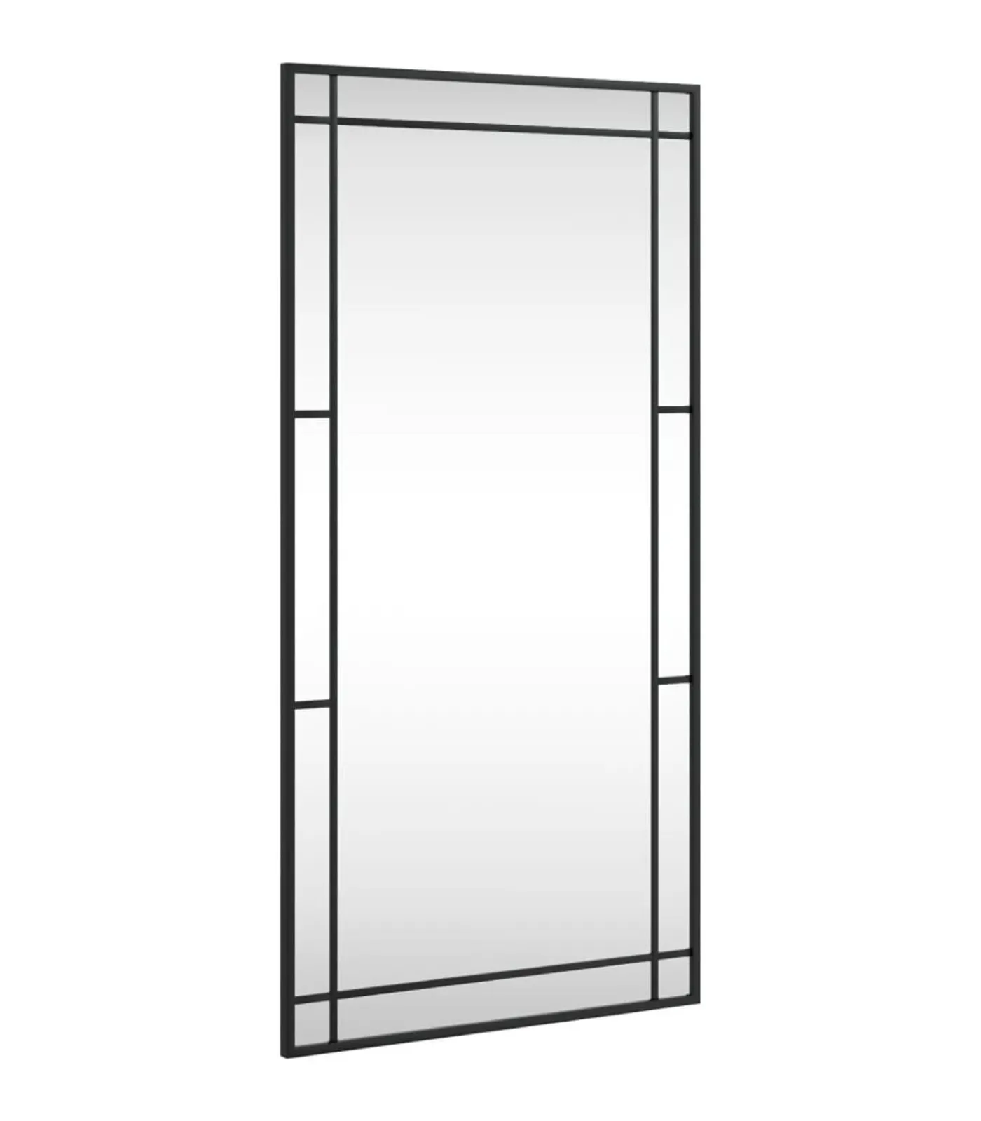 Outlet Wandspiegel rechthoekig 50x100 cm ijzer zwart Spiegels