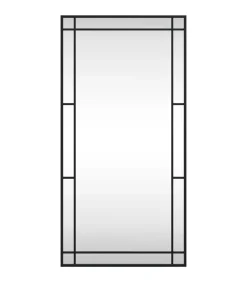 Outlet Wandspiegel rechthoekig 50x100 cm ijzer zwart Spiegels