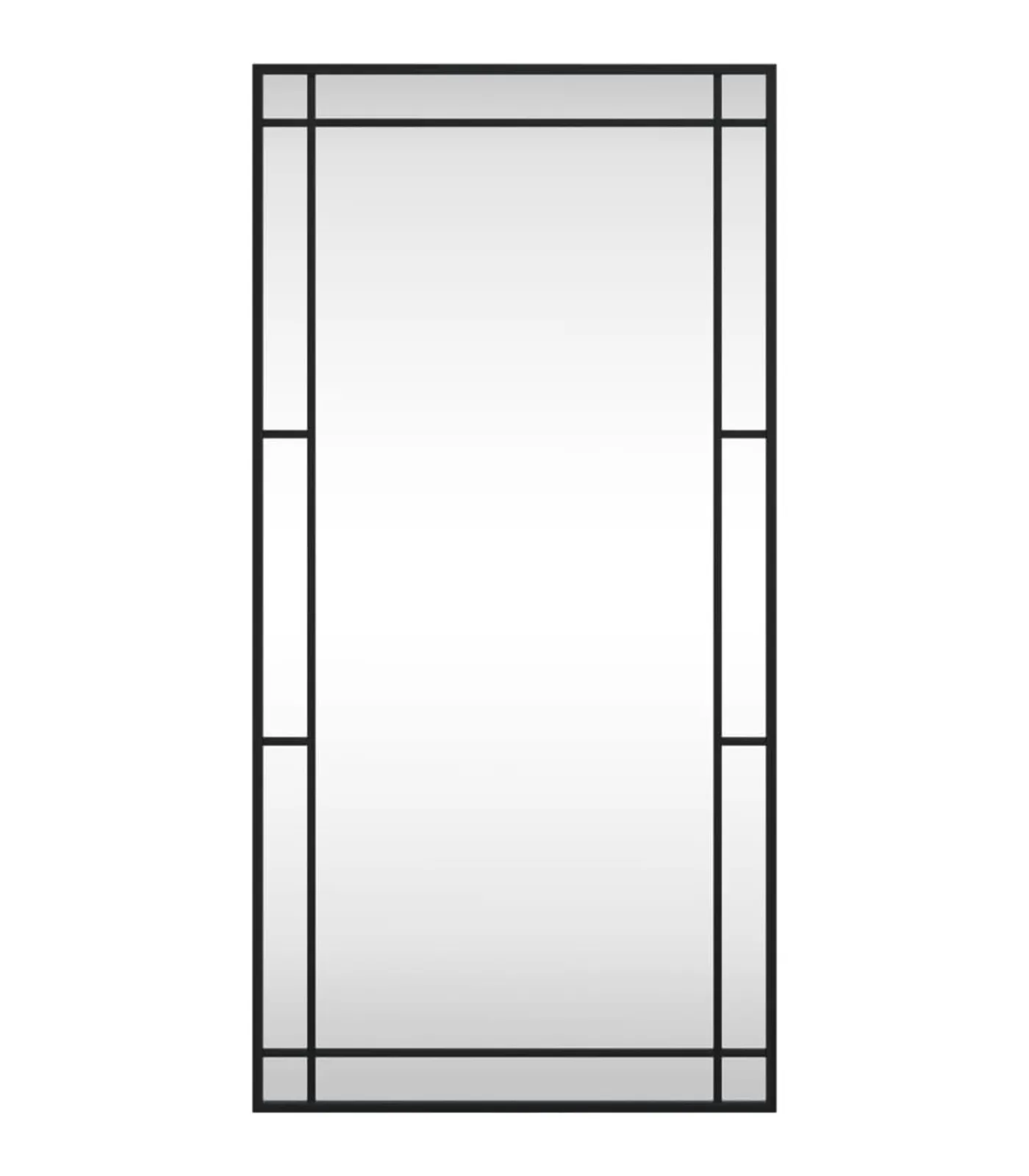 Outlet Wandspiegel rechthoekig 50x100 cm ijzer zwart Spiegels
