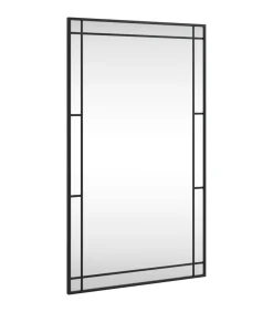 Discount Wandspiegel rechthoekig 60x100 cm ijzer zwart Spiegels