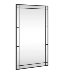 Discount Wandspiegel rechthoekig 60x100 cm ijzer zwart Spiegels
