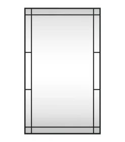 Discount Wandspiegel rechthoekig 60x100 cm ijzer zwart Spiegels