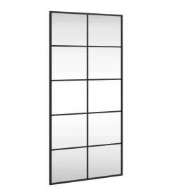 Outlet Wandspiegel rechthoekig 50x100 cm ijzer zwart Spiegels